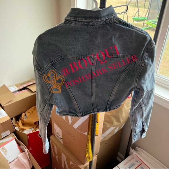 BLOGGERS FAV ZARA LONG SLEEVES CROPPED DENIM JEANS JACKET - Picture 3 of 15